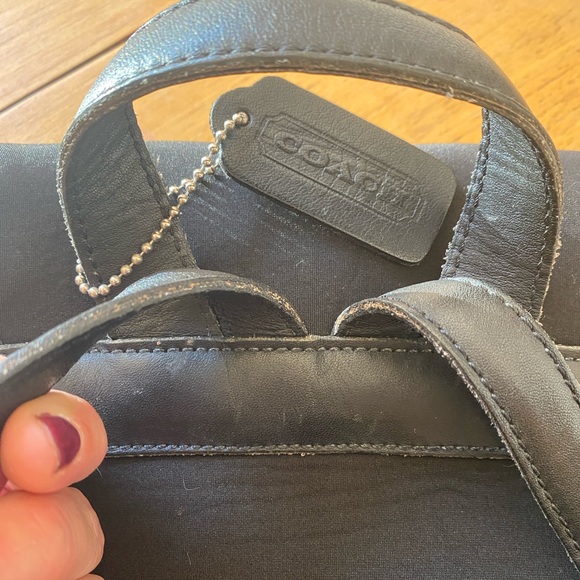 Black microfiber coach backpack, used condition - Picture 6 of 11